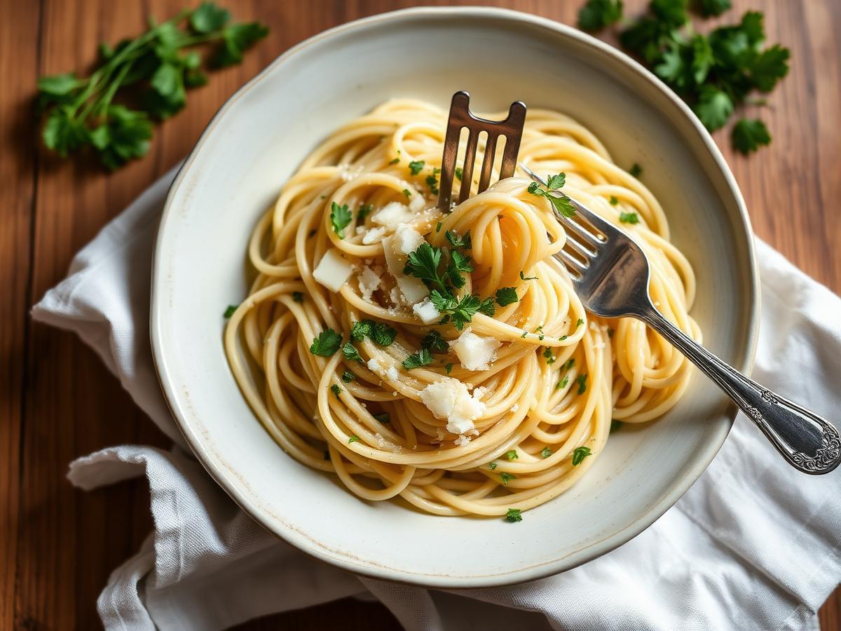 Creamy Lemon Garlic Pasta