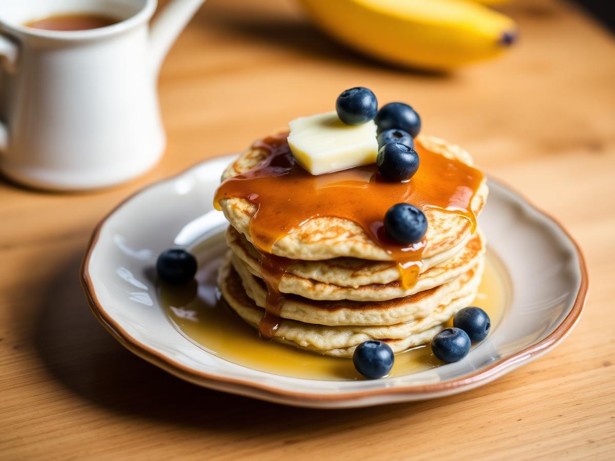 Fluffy Banana Oat Pancakes