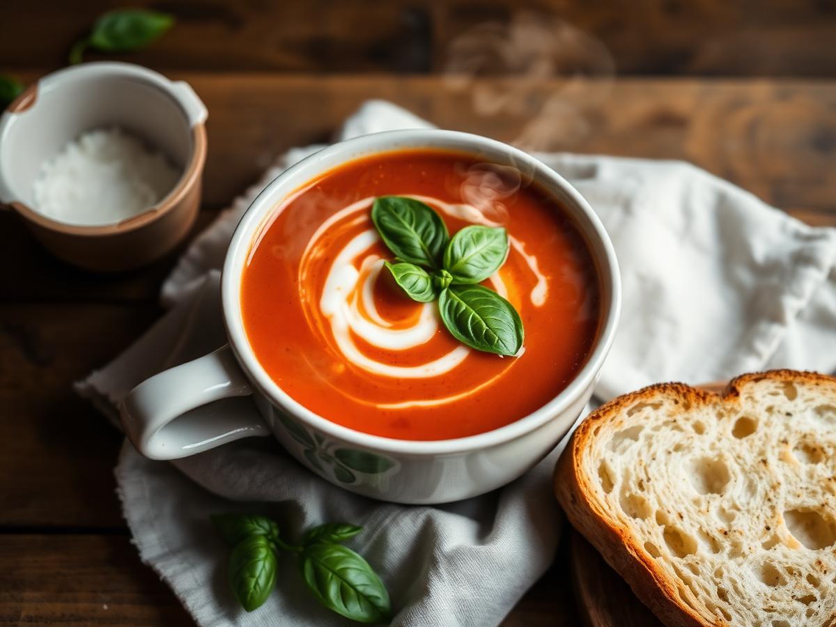 Rustic Tomato Basil Soup
